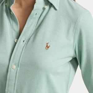 Ralph Lauren Slim Fit Green Oxford button down